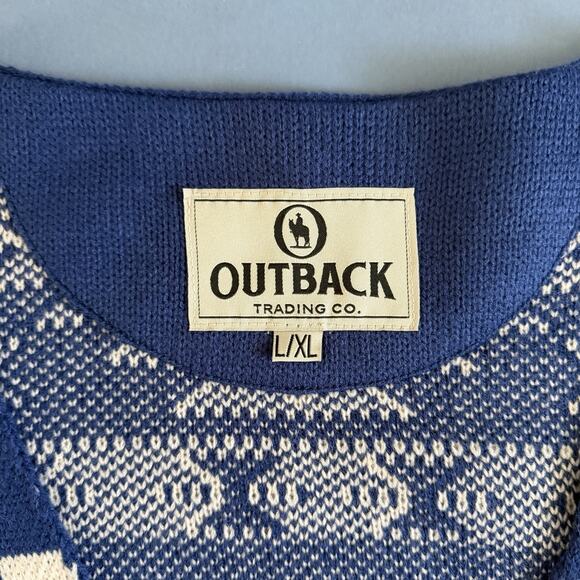 Outback Trading Co Nora Cardigan Southwestern Blue Knee Length Sweater NWT L/XL - Picture 5 of 7